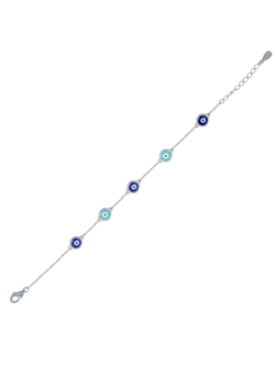Pulsera Plata Mujer PPUL3058 Ojos Turcos