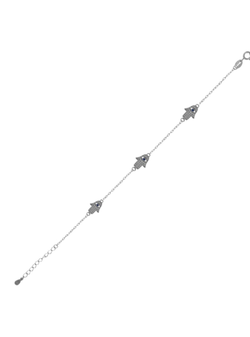 Pulsera Plata Mujer PPUL3077 Mano De Fátima C. Circonitas
