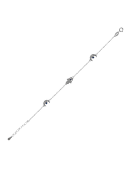 Pulsera Plata Mujer PPUL3079 Mano De Fátima C. Circonitas