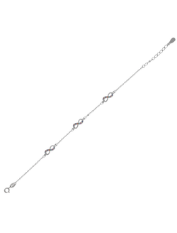 Pulsera Plata Mujer PPUL3086 Infinitos C. Circonitas Multicolor