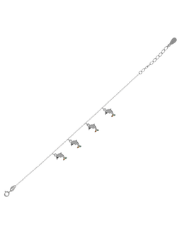 Pulsera Plata Mujer PPUL3087 Delfines C. Circonitas