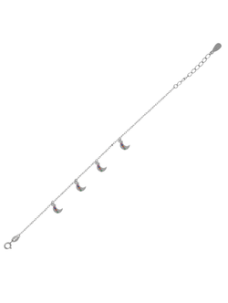 Pulsera Plata Mujer PPUL3090 Media Luna C. Circonitas