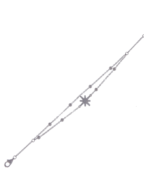 Pulsera Plata Mujer PPUL3093 Estrella Polar C. Circonitas