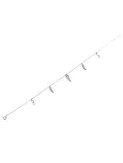 Pulsera Plata Mujer PPUL3116 Alas Caladas En Brillo