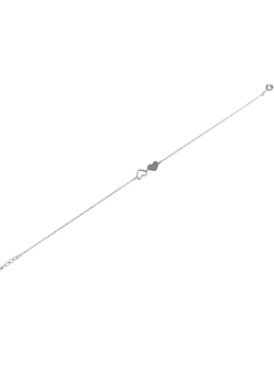 Pulsera Plata Mujer PPUL3117 Corazones En Brillo