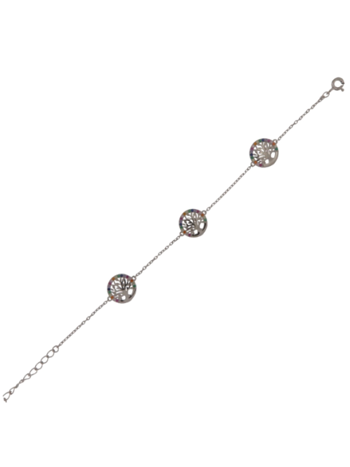 Pulsera Plata Mujer PPUL3127 Árbol De La Vida C. Circonitas