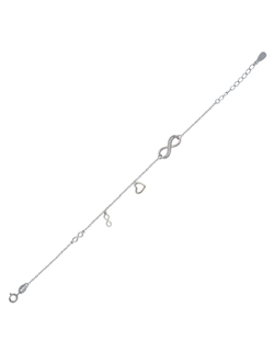 Pulsera Plata Mujer PPUL3128 Infinito & Corazones C. Circonitas