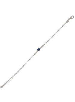 Pulsera Plata Mujer PPUL3146/Z Corazón C. Circonita Azul