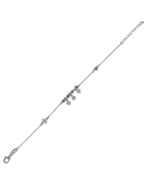 Pulsera Plata Mujer PPUL3149/T Tréboles C. Piedras Turquesas