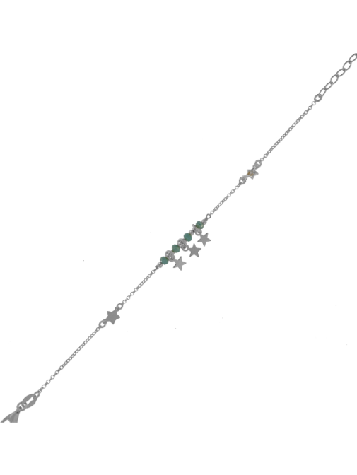 Pulsera Plata Mujer PPUL3150/T Estrellas C. Piedras Turquesas