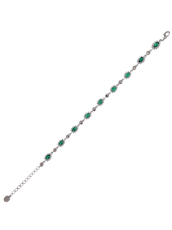 Pulsera Plata Mujer PPUL3155/V Circonitas Verdes
