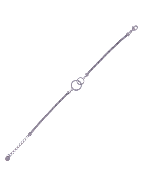 Pulsera Plata Mujer PPUL3157 Círculos Unidos C. Circonitas