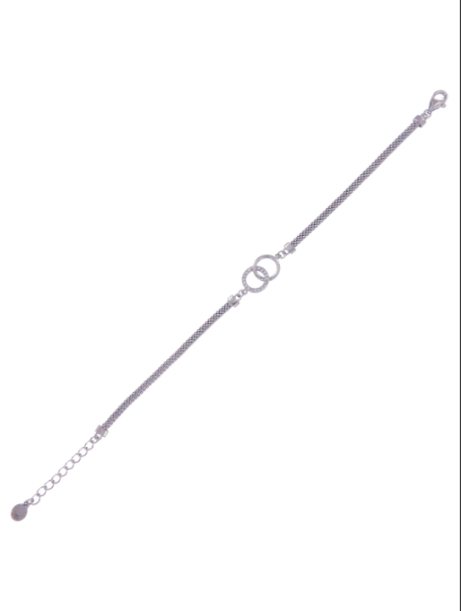 Pulsera Plata Mujer PPUL3160 Círculos Unidos C. Circonitas