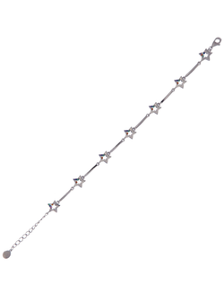 Pulsera Plata Mujer PPUL3174 Estrellas C. Circonitas Multicolor