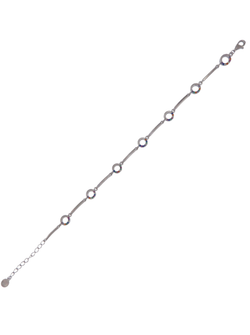 Pulsera Plata Mujer PPUL3176 Círculos C. Circonitas Multicolor