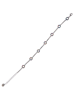 Pulsera Plata Mujer PPUL3177 Círculos C. Circonitas Multicolor