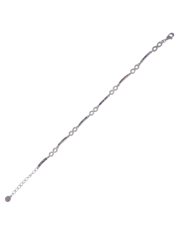 Pulsera Plata Mujer PPUL3178 Infinitos C. Circonitas Multicolor