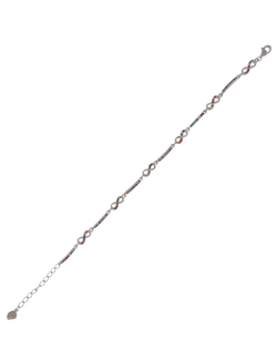 Pulsera Plata Mujer PPUL3179 Infinitos C. Circonitas Multicolor