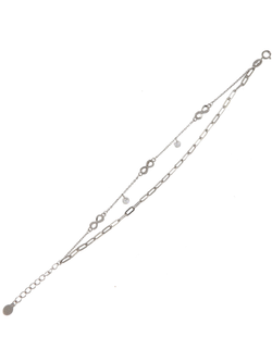 Pulsera Plata Mujer PPUL3187 Doble C. Infinitos & Circonitas