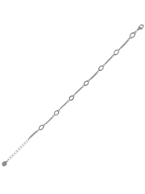 Pulsera Plata Mujer PPUL3191 Óvalos C. Circonitas