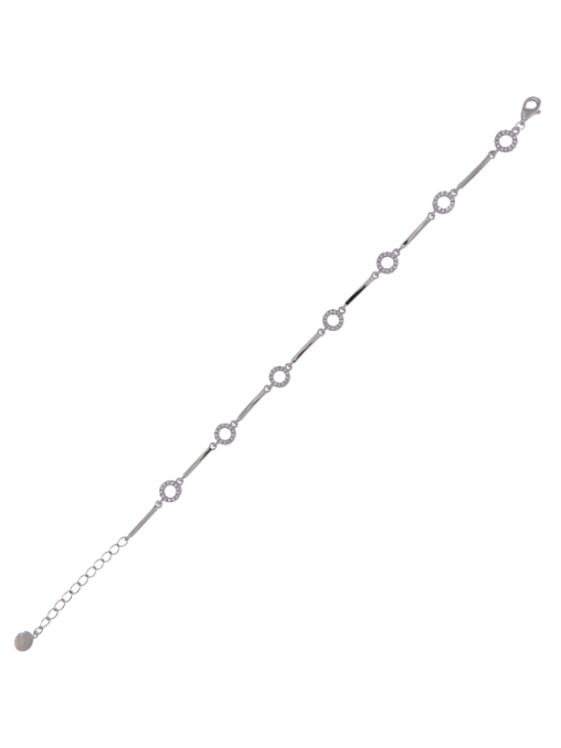 Pulsera Plata Mujer PPUL3193 Círculos C. Circonitas
