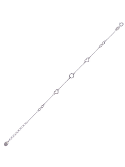 Pulsera Plata Mujer PPUL3196 Círculo, Corazón E Infinitos En Brillo