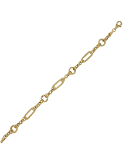 Pulsera Plata Dorada Mujer PPUL3206/C Pulida En Brillo
