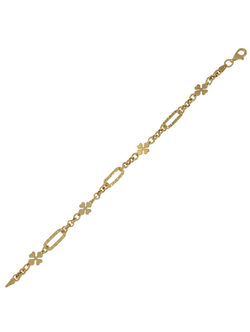 Pulsera Plata Dorada Mujer PPUL3207/C Tréboles En Brillo