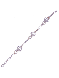 Pulsera Plata Mujer PPUL3208 Tréboles Circonitas