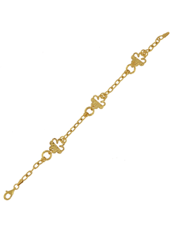 Pulsera Plata Dorada Mujer PPUL3208/C Tréboles En Brillo