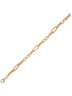 Pulsera Plata Dorada Mujer PPUL3209/C Eslabones En Brillo