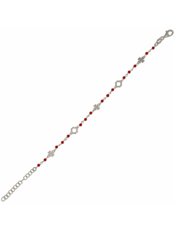 Pulsera Plata Mujer PPUL3210/R Tréboles C. Circonitas Rojas