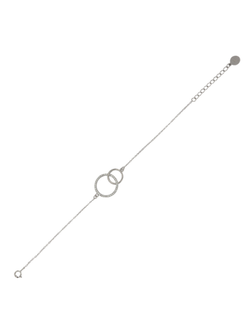 Pulsera Plata Mujer PPUL3211 Aros Entrelazados Circonitas