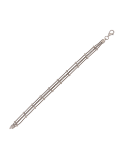 Pulsera Plata Mujer PPUL3212 Triple Cadena Circonitas