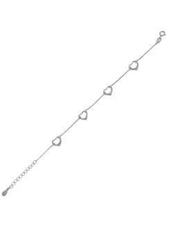 Pulsera Plata Mujer PPUL3221 Corazones Circonitas