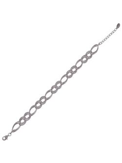 Pulsera Plata Mujer PPUL3234 Eslabones Gruesos En Brillo