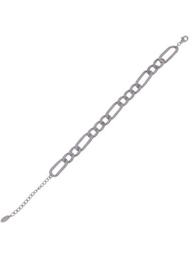 Pulsera Plata Mujer PPUL3242 Eslabones Ovalados En Brillo
