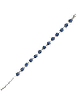 Pulsera Plata Mujer PPUL3248/Z Eslabones Circonitas Azules