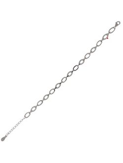Pulsera Plata Mujer PPUL3258 Eslabones Óvalos Alargados En Brillo