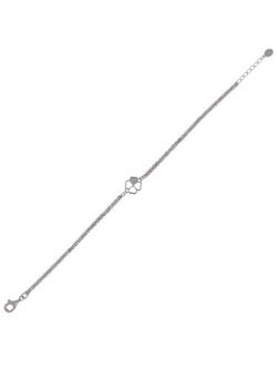 Pulsera Plata Mujer PPUL3292 Trébol Calado Circonitas