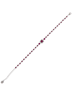 Pulsera Plata Mujer PPUL3301/R Circonitas Rojas