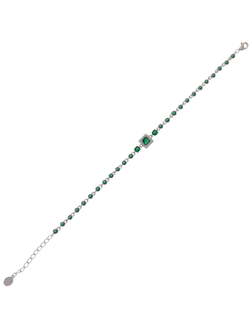 Pulsera Plata Mujer PPUL3301/V Circonitas Verdes