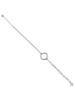 Pulsera Plata Mujer PPUL3302 Aro Irregular En Brillo