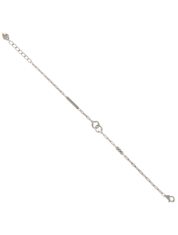 Pulsera Plata Mujer PPUL3304 Aros Entrelazados Lisos