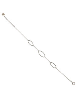 Pulsera Plata Mujer PPUL3306 Aros Ovalados Lisos