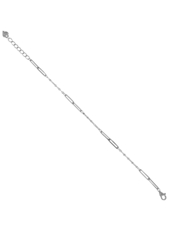 Pulsera Plata Mujer PPUL3311 Eslabones Rectos Lisos