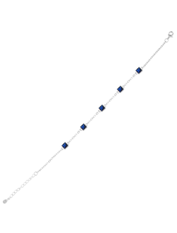 Pulsera Plata Mujer PPUL3314/Z Circonitas Azules