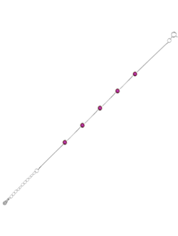 Pulsera Plata Mujer PPUL3315/R Circonitas Rojas