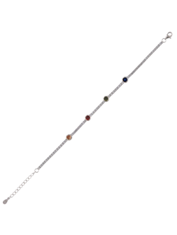 Pulsera Plata Mujer PPUL3316 Circonitas Multicolor