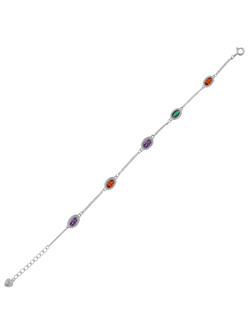 Pulsera Plata Mujer PPUL3317 Circonitas Multicolor